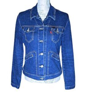 Levi's Juniors Blue Stretch Denim Jean Jacket Size Large